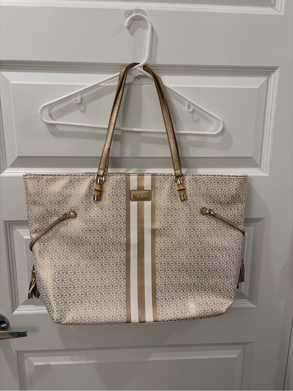 Lilly Pulitzer Cream & Gold Patterned Tote